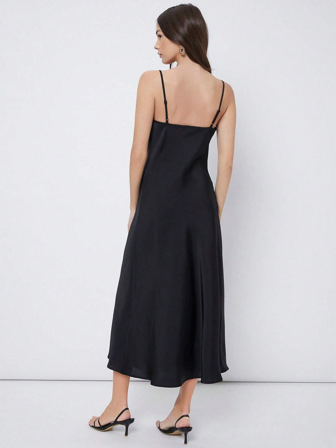 Heidi-Mode | Lässige Satin Maxi Kleid