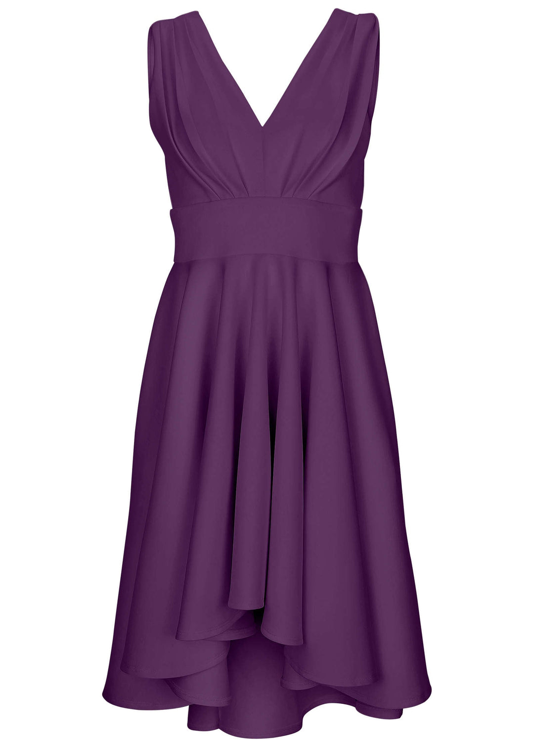 Heidi-Mode | Rüschentop-Hochtiefe Kleid Lila