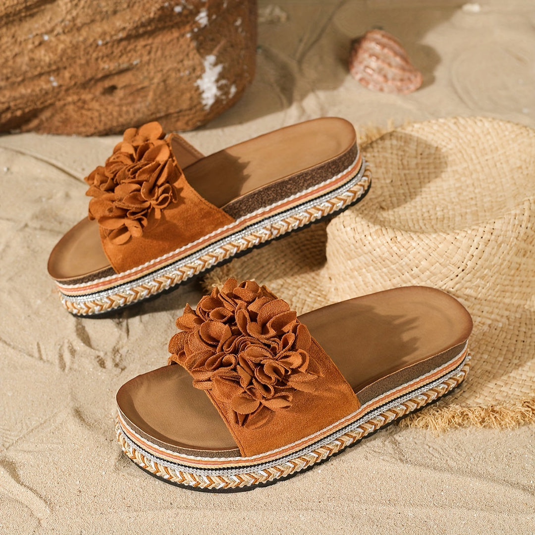 Heidi-Mode | Moderne Flache Schuhe aus Material und Gummi, Rutschfest, Gold