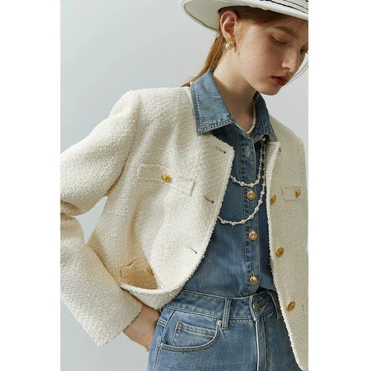 Heidi-Mode | Women'S Blue Denim Spring Shirt Jacket