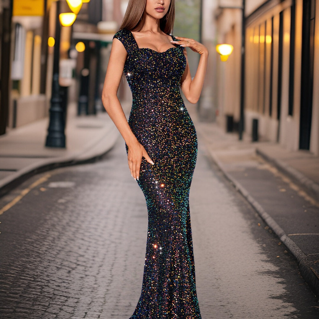 Heidi-Mode | Mode Pailletten Abendkleid