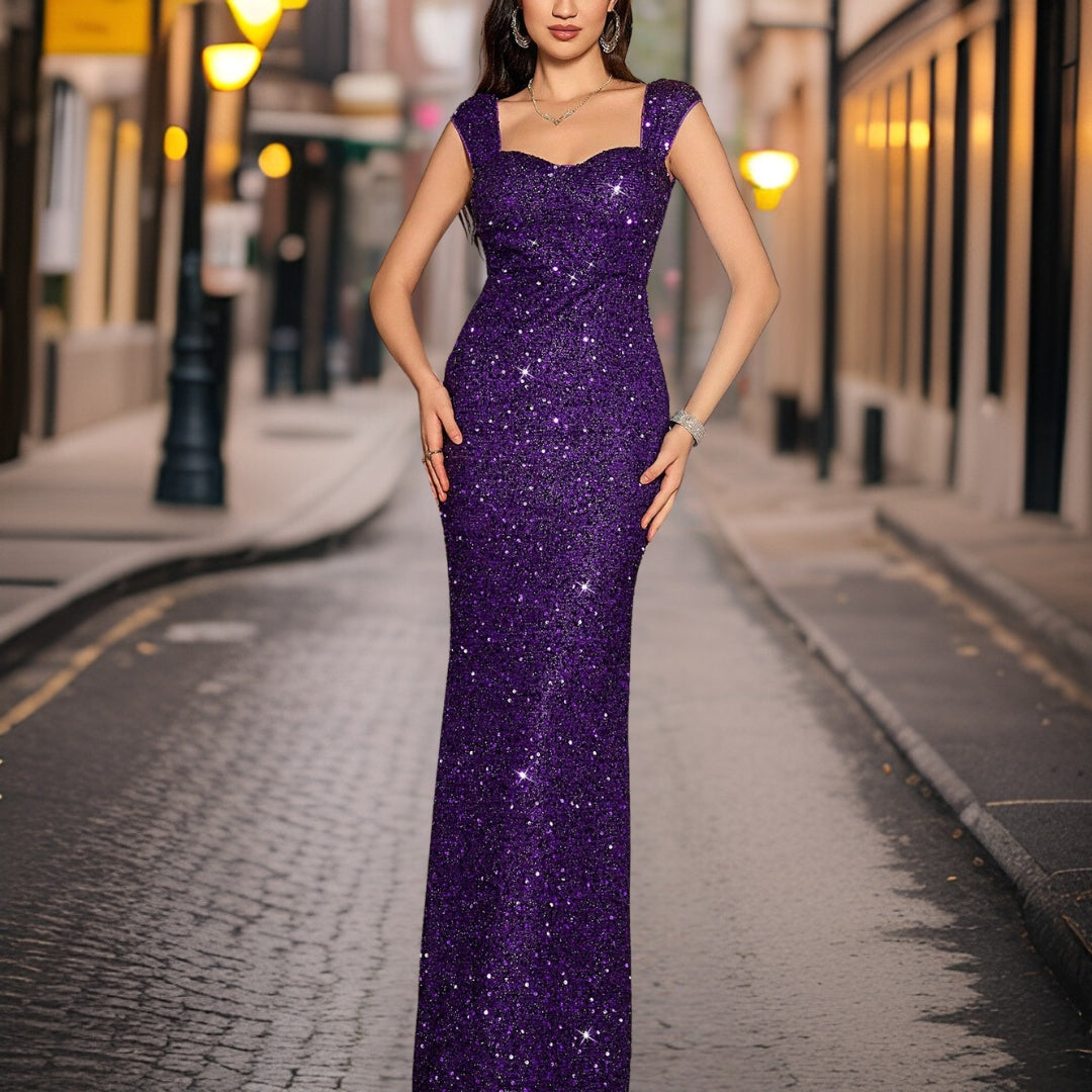 Heidi-Mode | Mode Pailletten Abendkleid