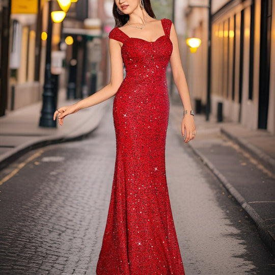 Heidi-Mode | Mode Pailletten Abendkleid