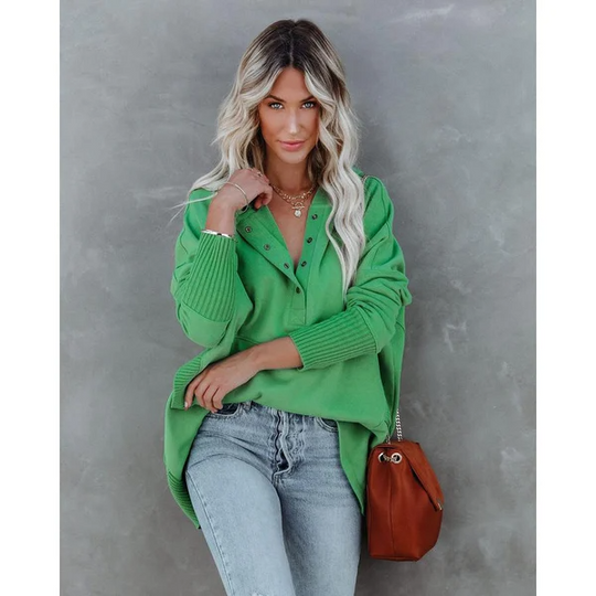 Heidi-Mode | Dames Hoodie Met V Hals