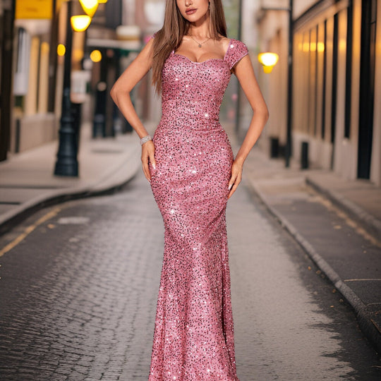 Heidi-Mode | Mode Pailletten Abendkleid