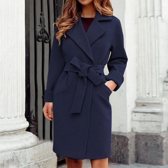 Heidi-Mode | Damen Winter Lang Trench Mantel - Warme