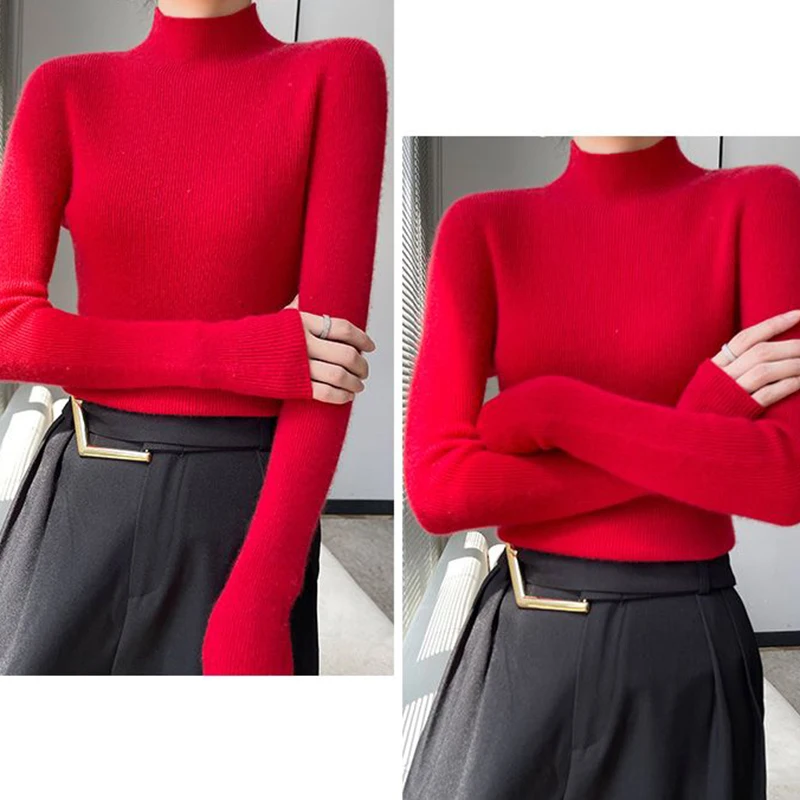 Heidi-Mode | Damen Rollkragenpullover Gerippter Strick Weich und Elegant Rollkragenpullover Damen