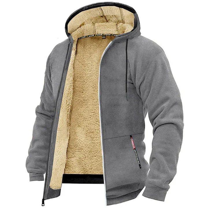 Heidi-Moden - Lässiger und Stilvoller Herbst Zip-Up Hoodie mit Fleece-Jacke für Männer