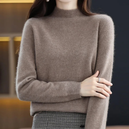 Heidi-Mode | Damen Rollkragenpullover Klassische Weiche Strickware Warm und Elegant Rollkragenpullover Damen