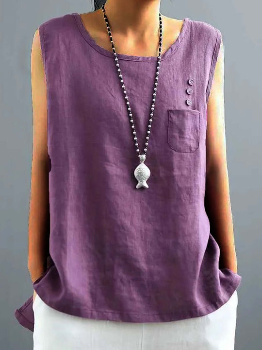 Heidi-Mode | Vintage T-Shirt aus Baumwolle – unifarben und locker geschnitten