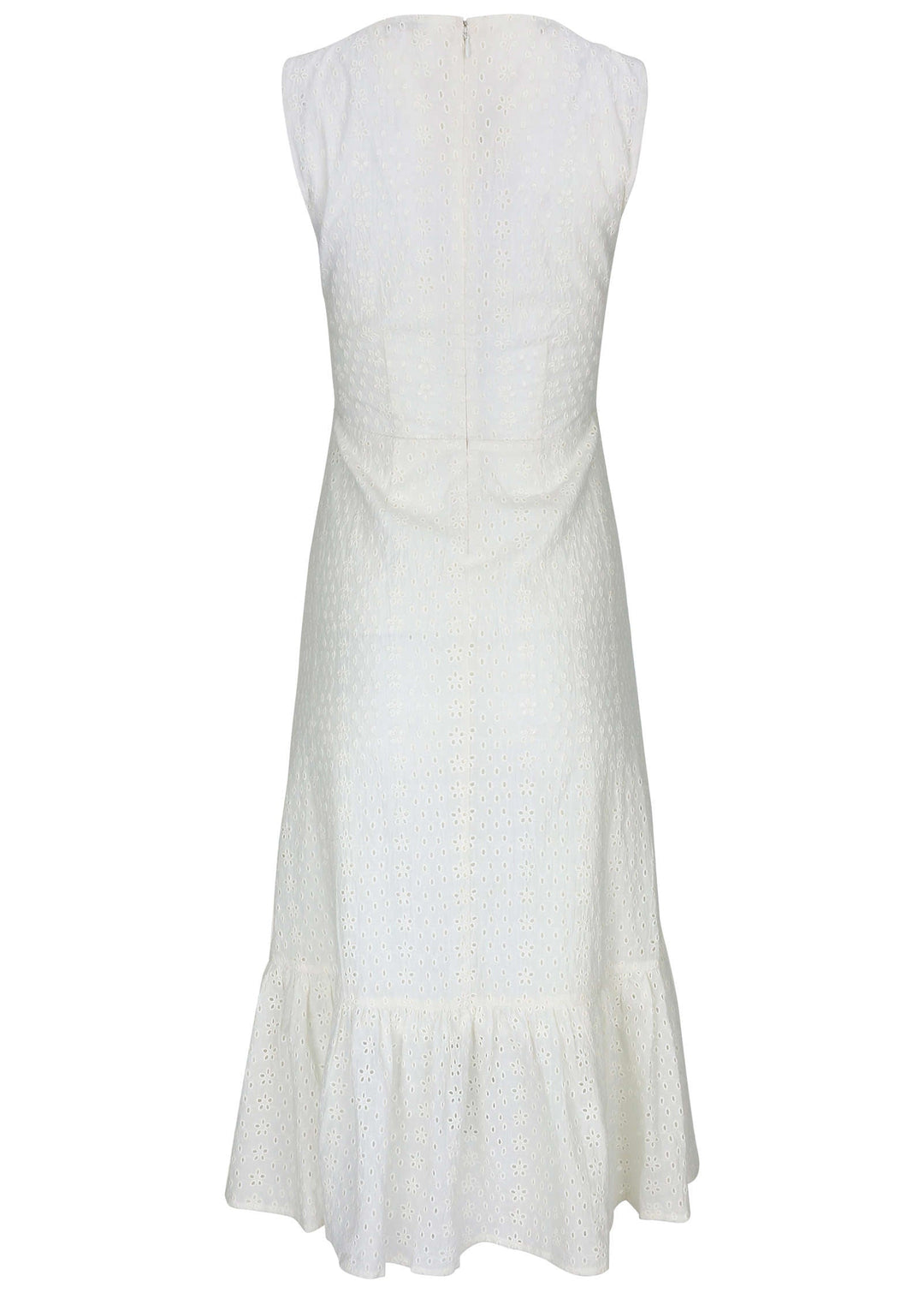 Heidi-Mode | Ärmelloses Augenloch Midi Off White