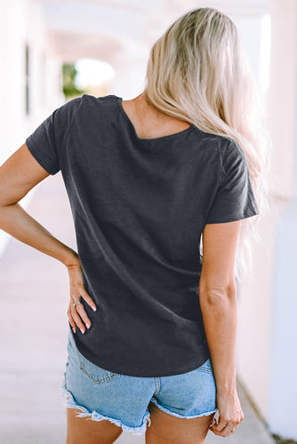 Heidi-Mode | V-Ausschnitt Kurzarm Bluse
