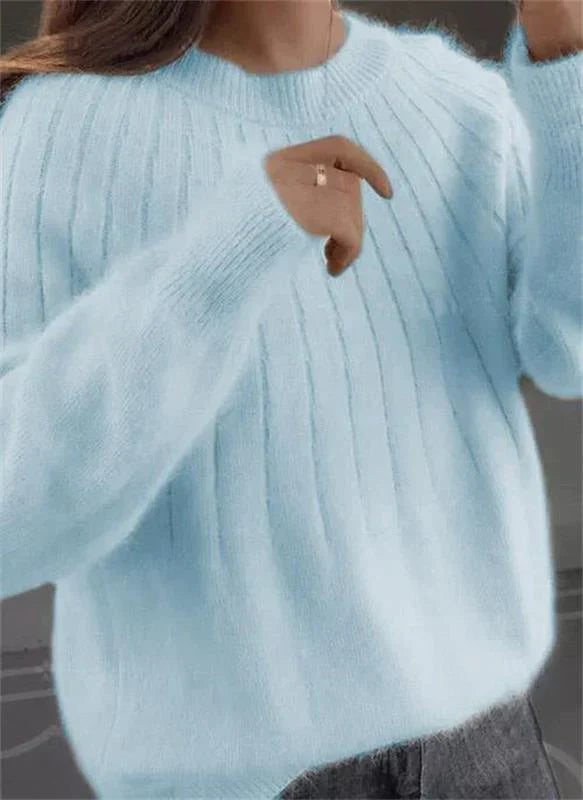 Flauschiger Kaschmir-Strickpullover