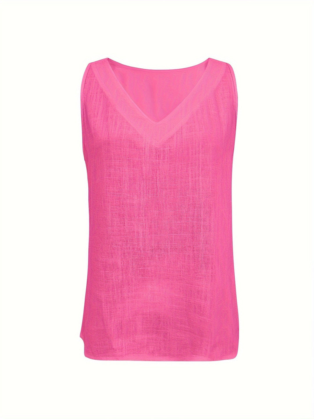 Heidi-Mode | Damen Bluse Ohne Ärmel V-Ausschnitt, Leinen-Look, Luftig und Sommerlich