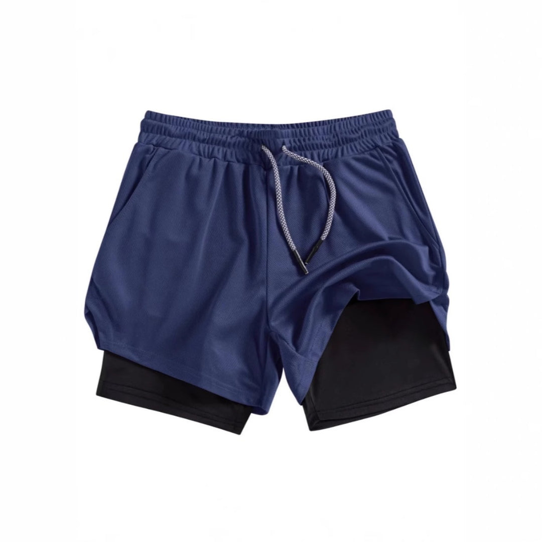 Heidi Mode | Atmungsaktive Doppel-Shorts für Männer