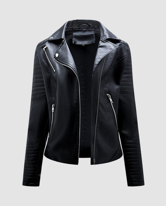 Elegante Kunstlederjacke Damen | Heidi-Mode