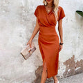 Heidi-Mode | Damen Midikleid mit V-Ausschnitt