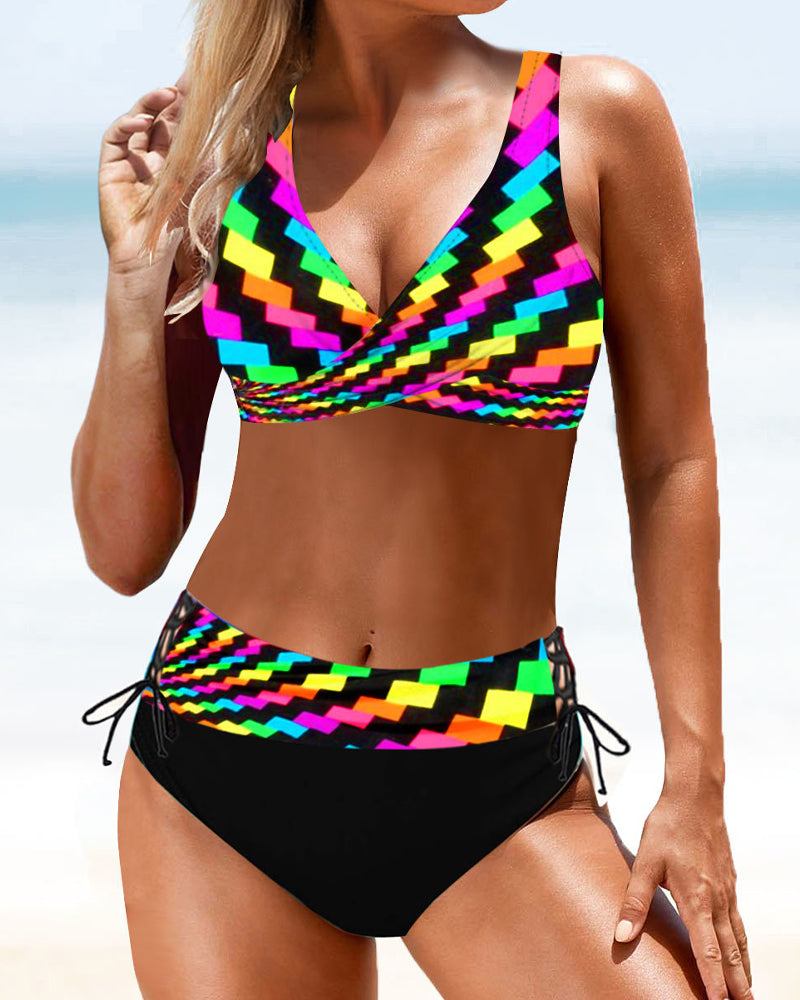 Heidi-Mode | Bikini mit Buntem Badeanzug