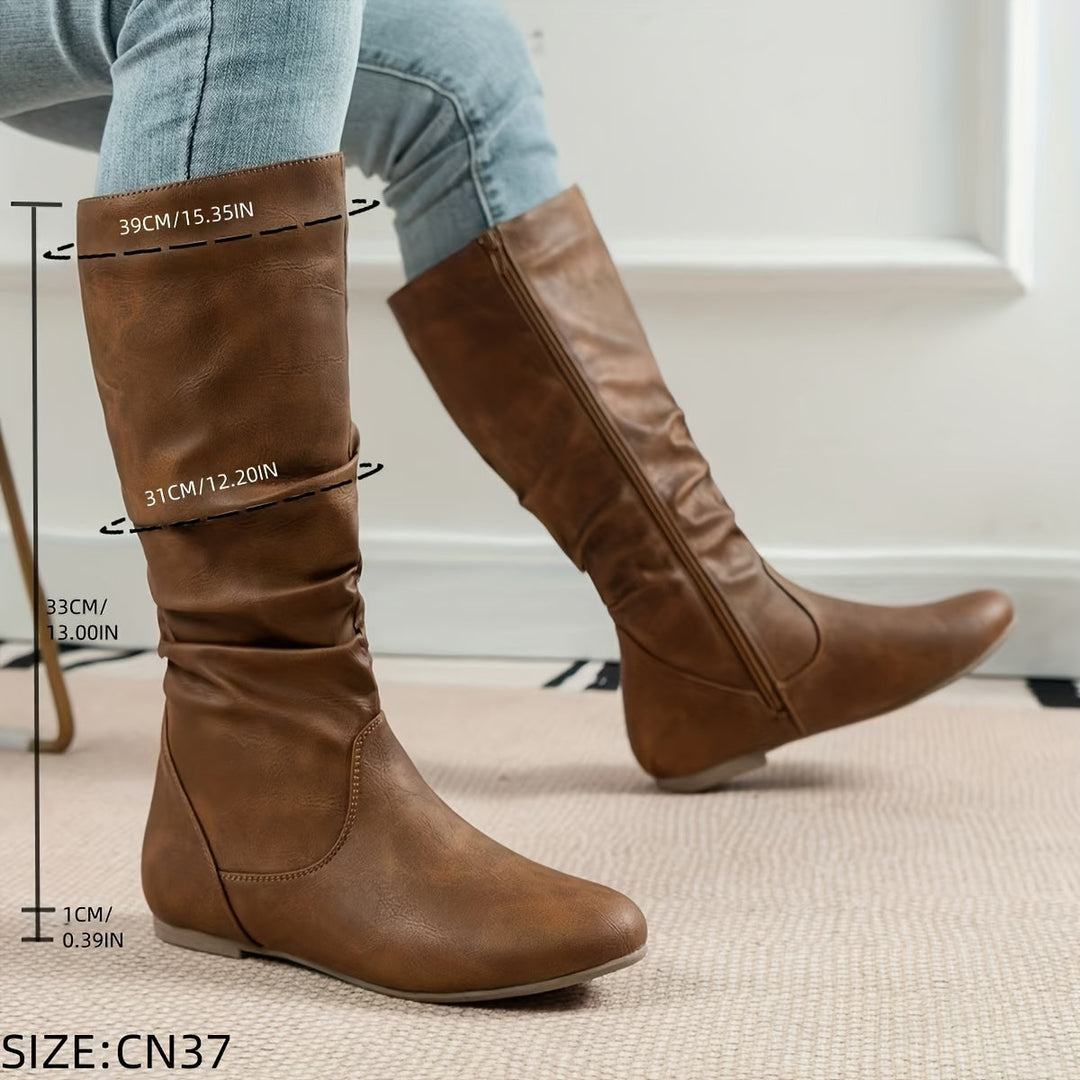 Heidi-Mode | Retro Damen Reitstiefel mit Reißverschluss