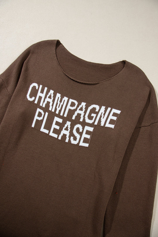 Champagne Please Grafik Pullover