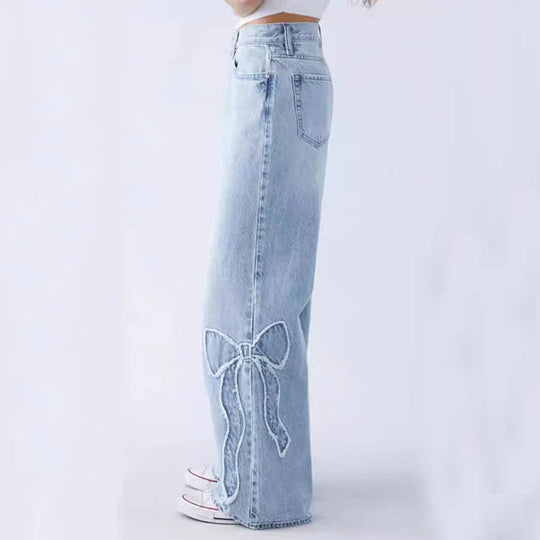 Heidi-Mode | Baggy Jeans mit Schleife