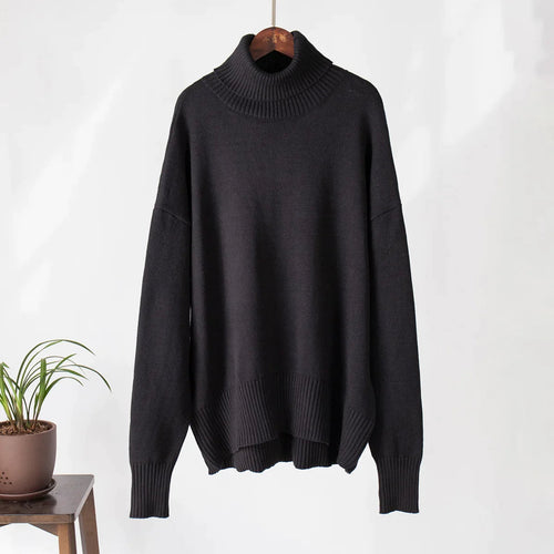 Elegante Pullover mit langen Ärmeln und hohem Kragen