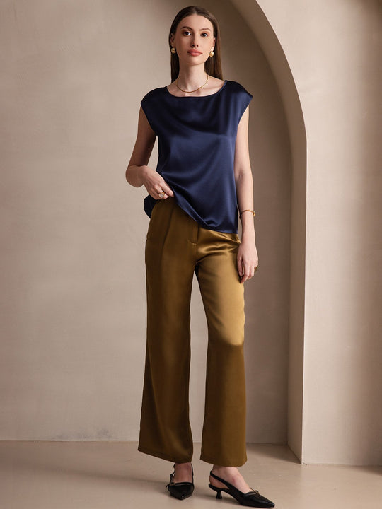 Heidi-Mode | Seiden Kapuze Ärmel Bluse