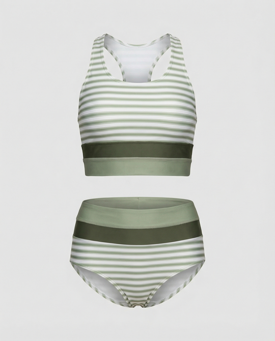 Heidi-Mode | Brook Side Farbblock Bikini-Set