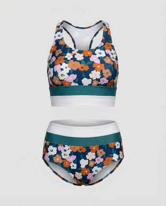 Heidi-Mode | Brook Side Farbblock Bikini-Set