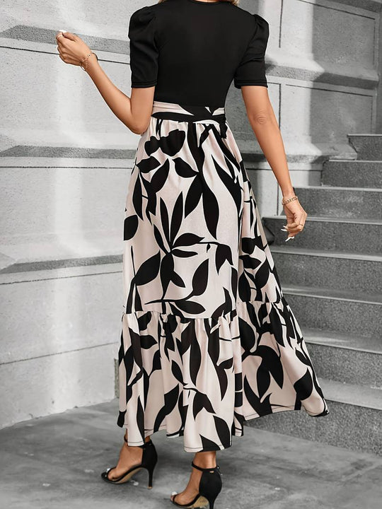 Heidi-Mode | Kleid mit Floralem Druck und Rundhalsausschnitt