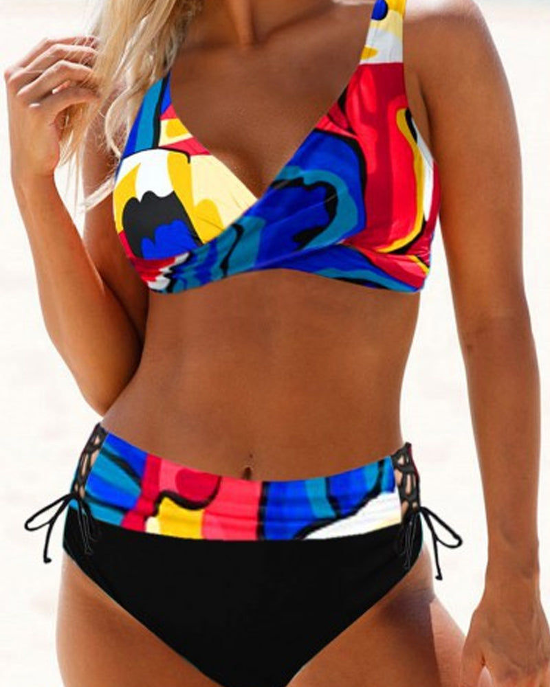 Heidi-Mode | Bikini mit Buntem Badeanzug