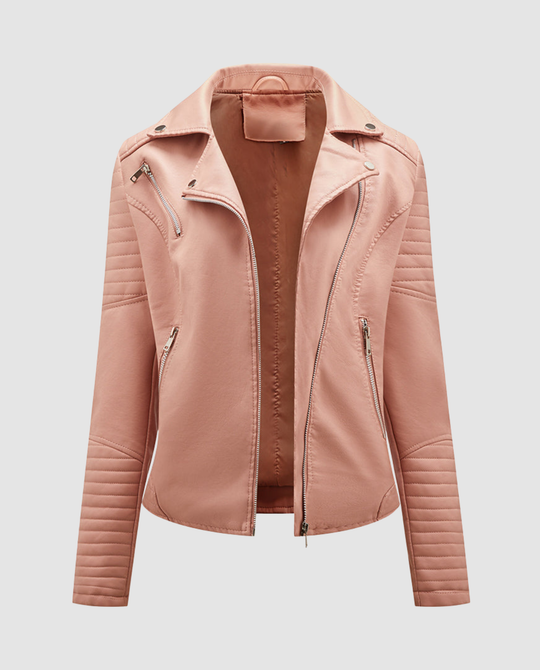 Elegante Kunstlederjacke Damen | Heidi-Mode