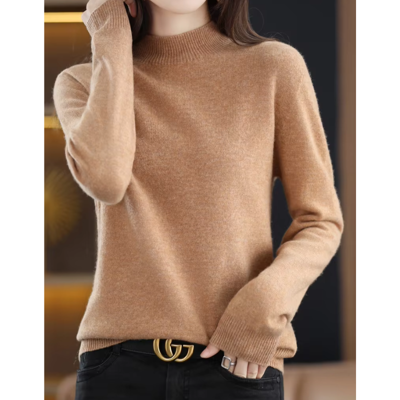 Heidi-Mode | Damen Rollkragenpullover Klassische Weiche Strickware Warm und Elegant Rollkragenpullover Damen