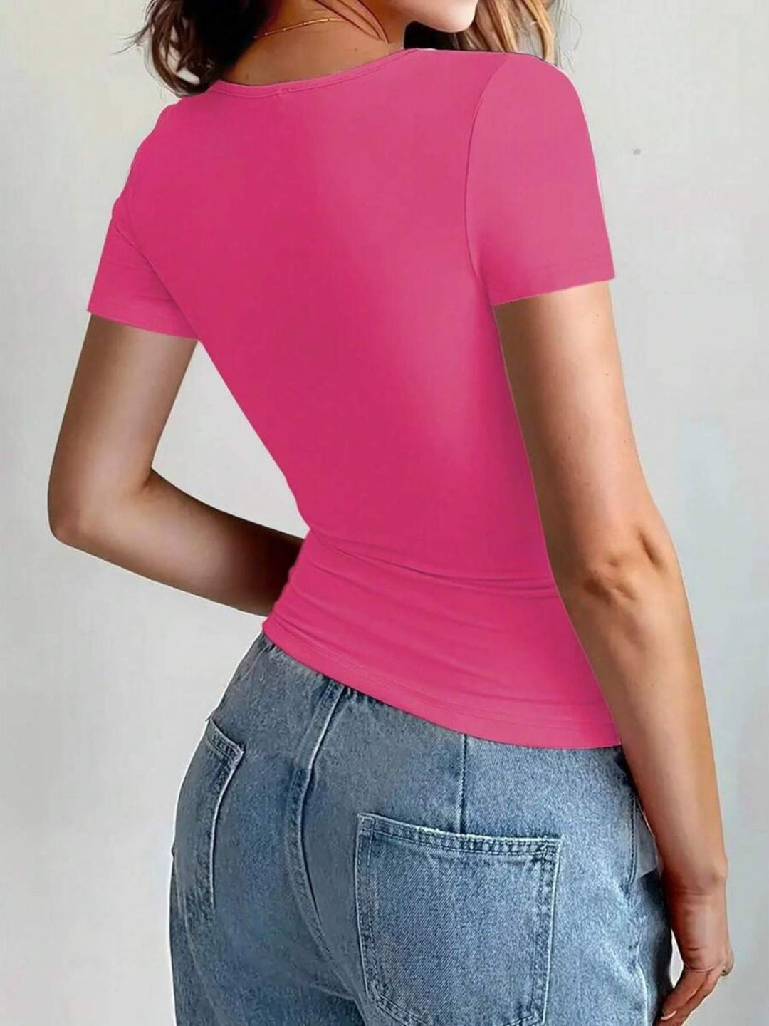 Heidi-Mode | Rundhalsausschnitt Kurzarm T-Shirt