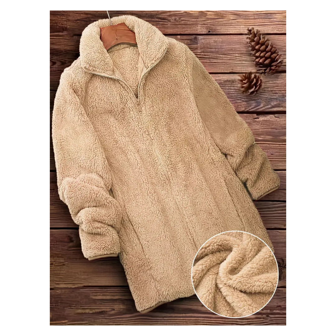 Heidi-Mode - Klassische Winter Lange Reißverschlussjacke für Frauen