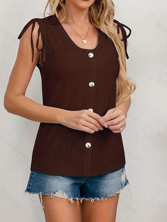 Heidi-Mode | Bluse mit Kurzen Ärmeln und Augen