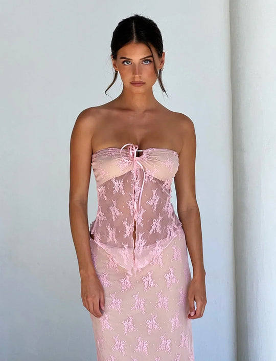 Heidi-Mode | Elegante Durchsichtige Bluse mit Rock