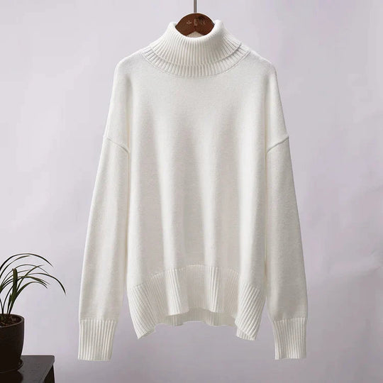 Elegante Pullover mit langen Ärmeln und hohem Kragen