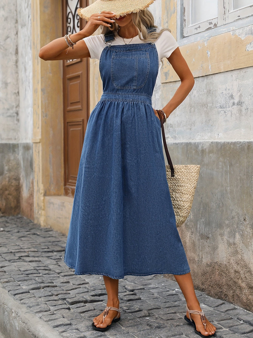 Denim Dress Midi Länge