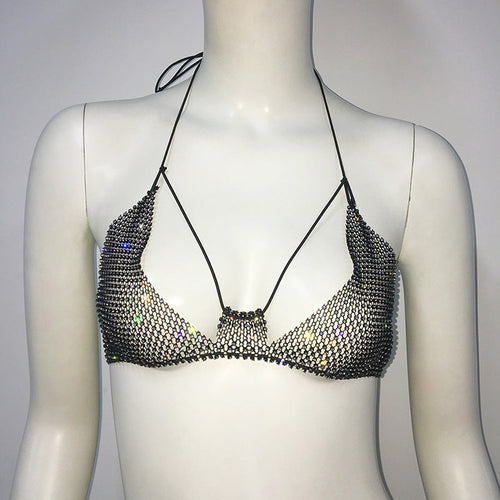 Heidi-Mode | Strass-Spaghetti-Träger-Bra Musikfestival Top