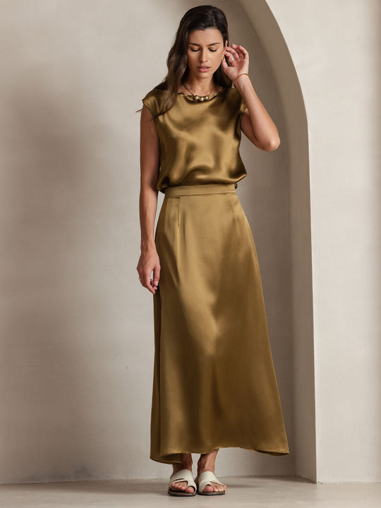 Heidi-Mode | Seiden Kapuze Ärmel Bluse