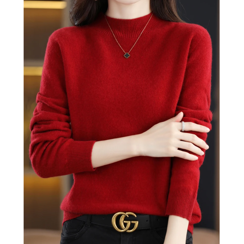Heidi-Mode | Damen Rollkragenpullover Klassische Weiche Strickware Warm und Elegant Rollkragenpullover Damen