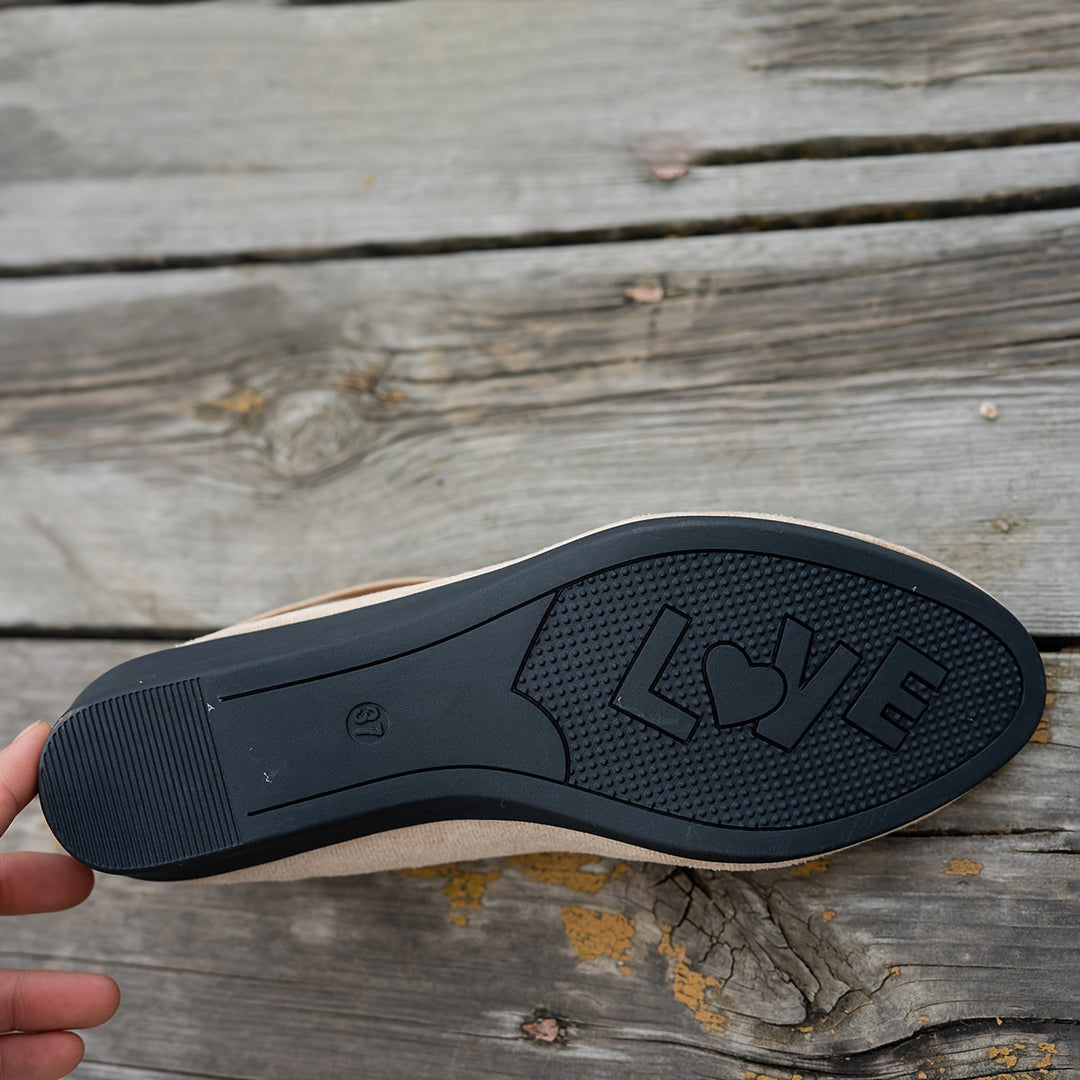 Heidi-Mode | Einfache Damen Ballerinas aus Atmungsaktivem Samt