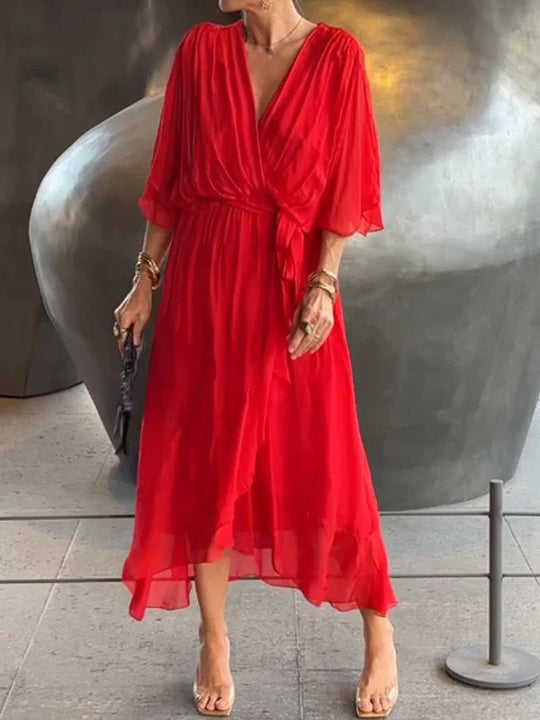 Heidi-Mode | Elegantes Chiffon Midikleid