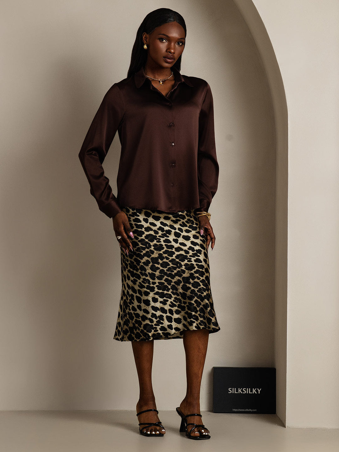 Heidi-Mode | Damen Seiden Basis Militär Revers Hemd