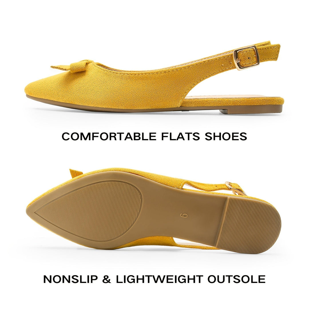 Heidi-Mode | Flache Slingback Sandalen mit Schleife