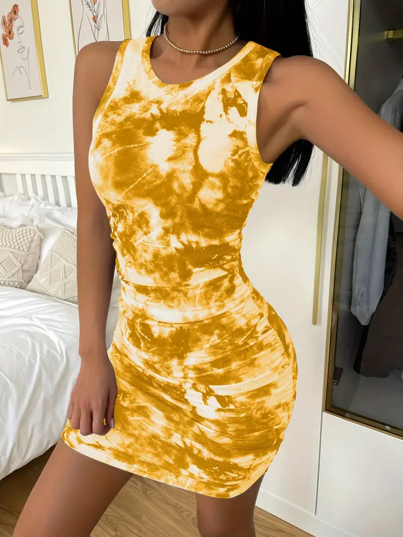 – figurbetontes kleid zum binden mit rundhalsausschnitt