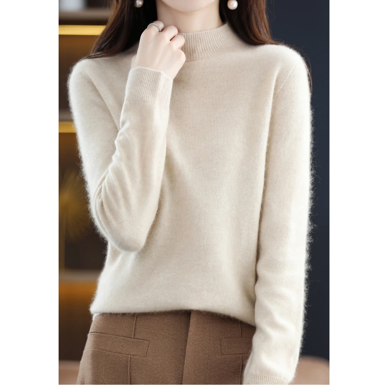 Heidi-Mode | Damen Rollkragenpullover Klassische Weiche Strickware Warm und Elegant Rollkragenpullover Damen