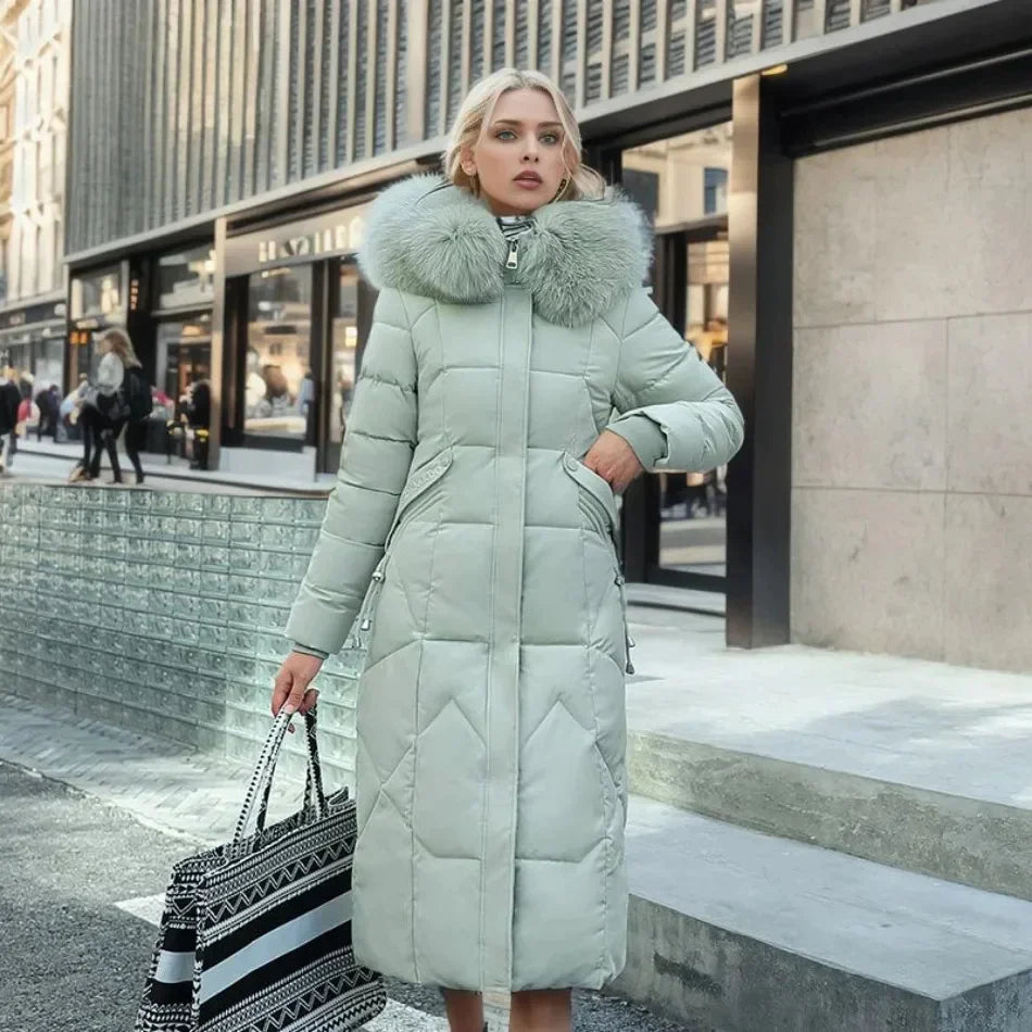 Heidi-Mode | Italienischer Stylischer Mantel Mit Kunstpelz
