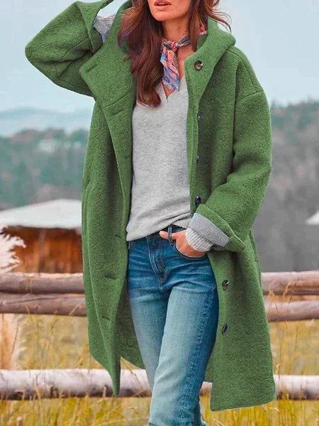 Winddichte warme Herbst/Winterjacke mit einfarbiger Farbe und Taschen